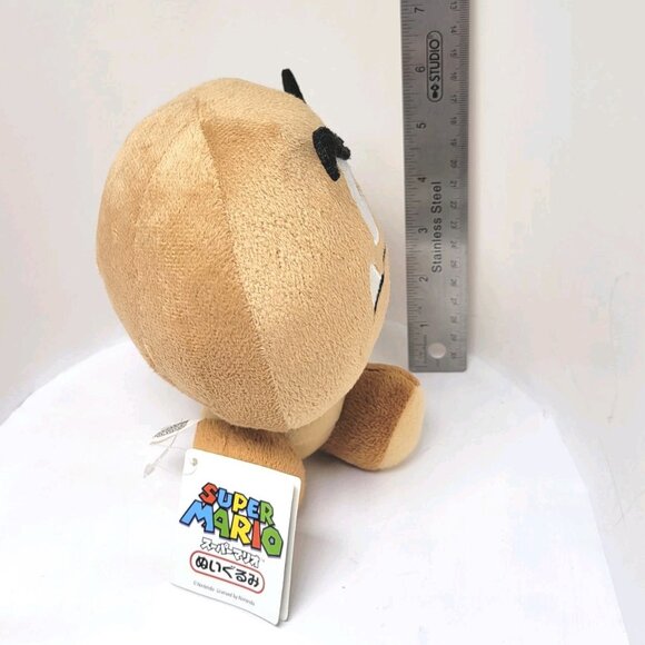 Super Mario Goomba Racoon Tail Tanooki Plush San-ei Japan NWT New With Tags 6" - Picture 8 of 10